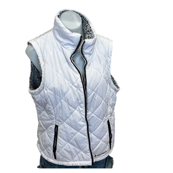 Montana State Bobcat Fleece Vest XL Football Unique Tailgate MSU Oversize White - Picture 4 of 6